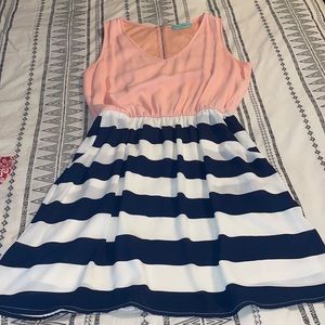 Filly flair peach and blue dress